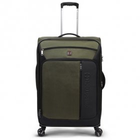 SwissTech Urban Trek 28" Check Soft Side Luggage, Olive