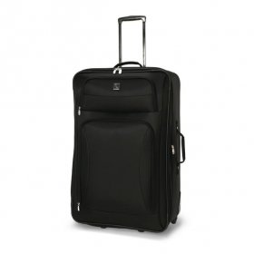 Protege 28" Regency Checked 2-Wheel Upright Luggage, Black