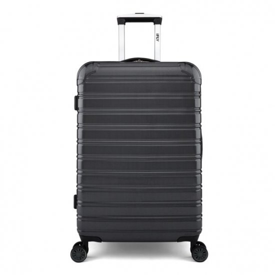 iFLY Hardside Fibertech Luggage 24\" Checked Luggage, Black