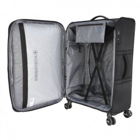 Swiss Tech 24" Softside Checked Luggage, Black