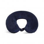 Protege Memory Foam Neck Pillow, 100% Polyester Fleece Knit, Navy, One Size