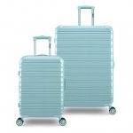 iFLY Hardside Luggage Fibertech 2 Piece Set, 20 Inch Carry-on Luggage and 28 Inch Checked Luggage, Blues Sky