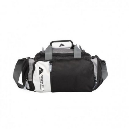 Ozark Trail Gear Duffel Bag with Padded Handle, Solid Black and Silver