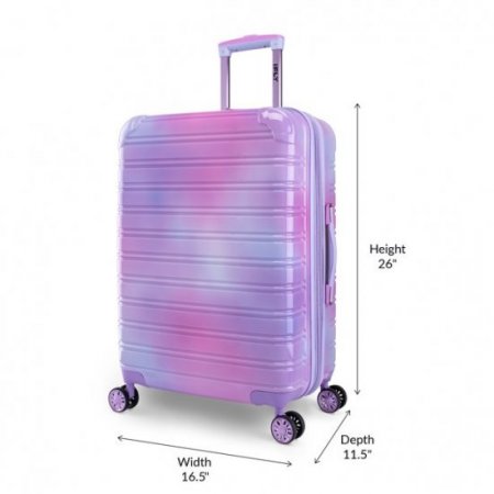 iFLY Fibertech Hardside Checked Luggage 24", Pastel Sky