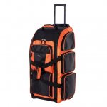 Travelers Club 30" Rolling Multi-pocket Upright DuffelBrightorange