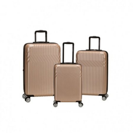 Rockland Luggage Pista 3 Piece Hardside ABS Non-Expandable Luggage Set, F239