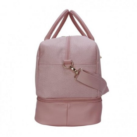 Simple Drop-Bottom Weekender Duffel BagPearl Blush