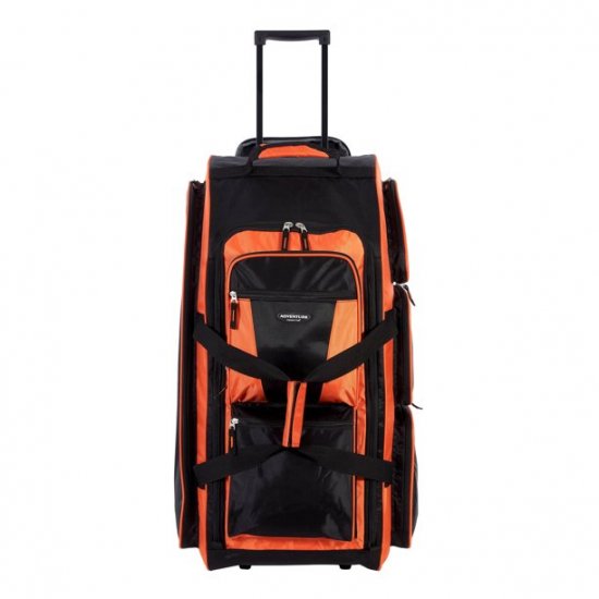 Travelers Club 30\" Rolling Multi-pocket Upright DuffelBrightorange