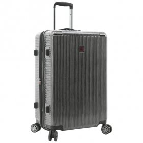 Swisstech Excursion 25" Expandable Hardside Rolling Spinner Checked LuggageCharcoal