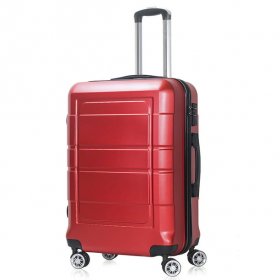 20" Carry On Spinner Luggage with Ergonomic Handles and TSA Lock, Red