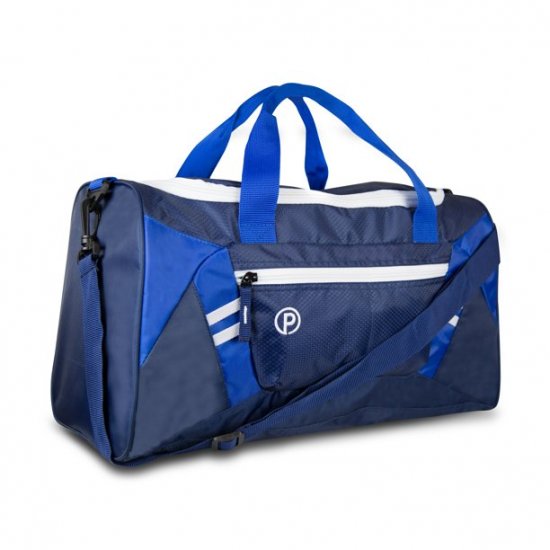 Protege 18 Inch Sport and Carry-on Duffle, Blue and White