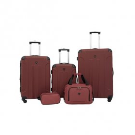 Travelers Club Chicago Plus 5pc Expandable Hardside Luggage Set, Apple Butter