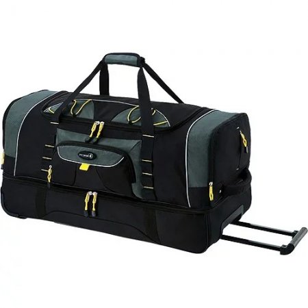 Travelers Club Jumbo 36" 2-section rolling duffel with blade wheels