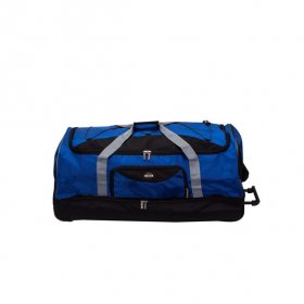 Rockland Luggage 40 Drop Bottom Rolling Duffel Bag, Navy