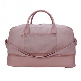 Simple Drop-Bottom Weekender Duffel BagPearl Blush