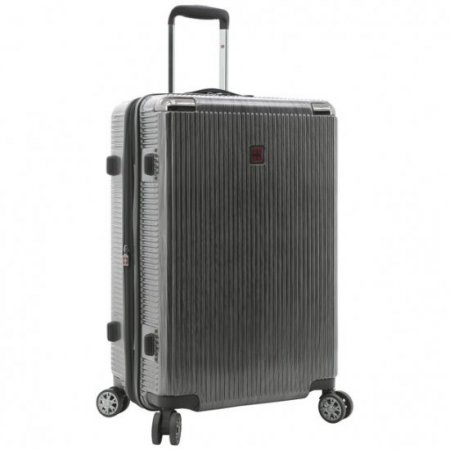 Swisstech Excursion 25" Expandable Hardside Rolling Spinner Checked LuggageCharcoal