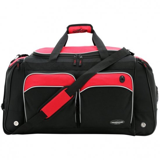 Travelers Club Traveler\'s Club Adventurer 28-inch Multi-Pocket Duffle Bag Red