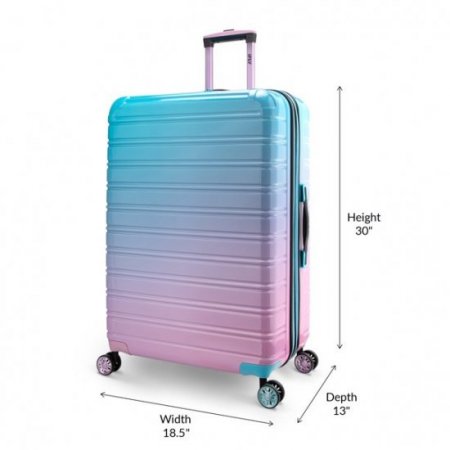 iFLY Fibertech 3 Piece Hardside Expandable Luggage Set, Cotton Candy