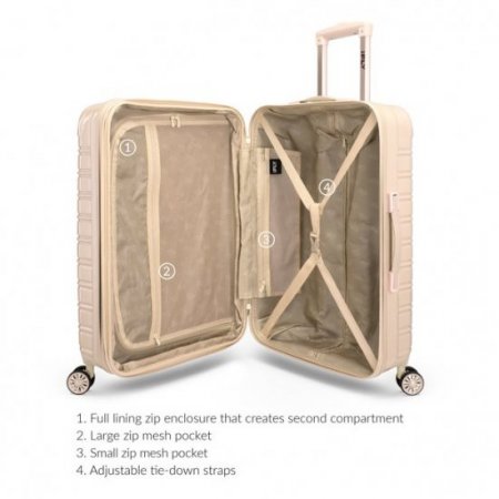 iFLY Fibertech Hardside Checked Luggage 24", Champagne