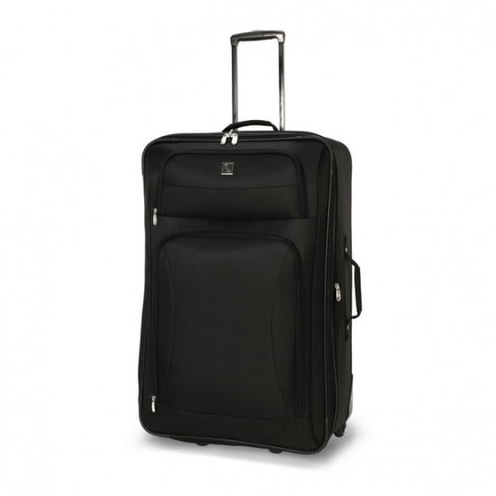 Protege 28\" Regency Checked 2-Wheel Upright Luggage, Black