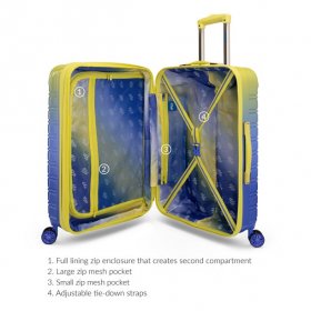 iFLY Hardside Checked Luggage Fibertech 28", Ocean Sunrise