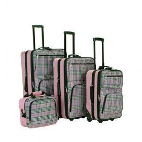 Rockland Luggage Fashion Collection 4 Piece Softside Expandable Luggage Set