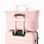 iFLY Travel Weekender Bag with Adjustable Shoulder Strap and Trolley Sleeve Pink