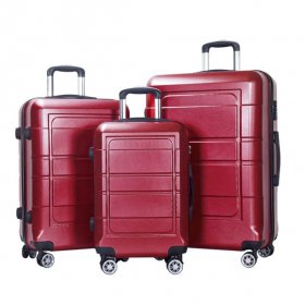 AEDILYS 3 Piece Suitcase Luggage SetRed