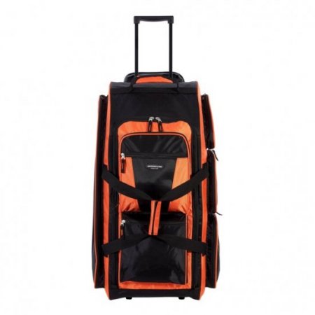 Travelers Club 30" Rolling Multi-pocket Upright DuffelBrightorange