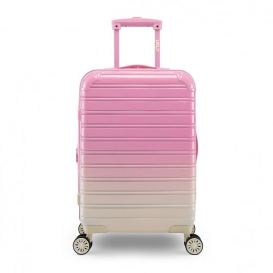 iFLY Hardside Fibertech Carry-on Luggage 20\", Strawberry Lemonade