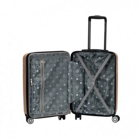 Rockland Luggage Pista 3 Piece Hardside ABS Non-Expandable Luggage Set, F239