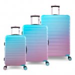 iFLY Fibertech 3 Piece Hardside Expandable Luggage Set, Cotton Candy