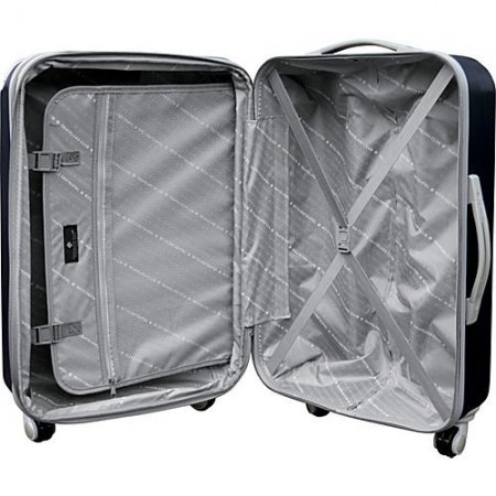 Travelers Club HS-66903-010 Chicago 3 Piece Hardside ABS Expandable Spinner Luggage Set, Silver