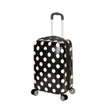 Rockland Luggage 3-Piece Hardside ABS Spinning Luggage Set, Black Dot