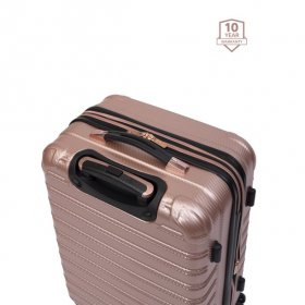 iFLY Hardside Fibertech Textured Luggage 20", Rose Gold