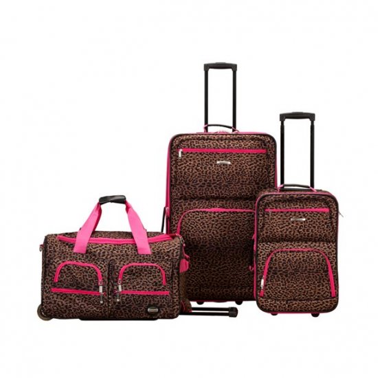 Rockland Luggage Spectra 3 Piece Softside Rolling Luggage Set