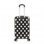 Rockland Luggage 3-Piece Hardside ABS Spinning Luggage Set, Black Dot