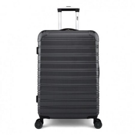 iFLY Hardside Fibertech Luggage 24" Checked Luggage, Black