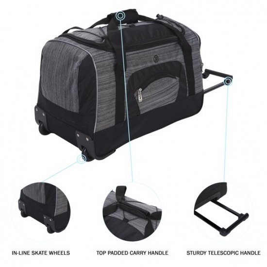 Protege 25 Rolling Duffel Bag Black