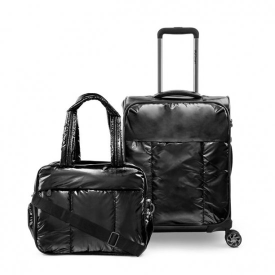 iFLY Smart Glow Collection 2-Piece Carry-on Travel Set, Black