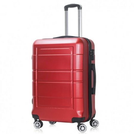 20" Carry On Spinner Luggage with Ergonomic Handles and TSA Lock, Red