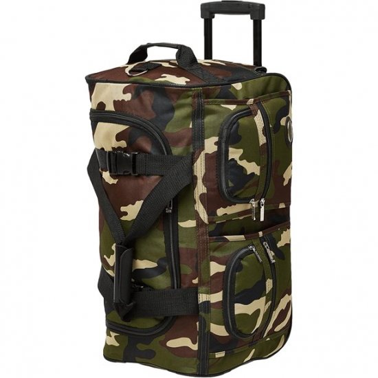 Rockland Rolling Duffel Bag, Camouflage, 22-Inch ( Pack of 2 )