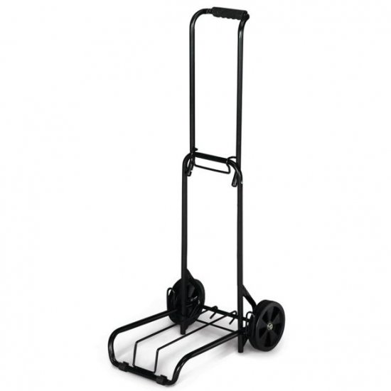 Protege Folding Luggage Cart, Black, 39\" x 13\" (15\" Platform), 3lbs Empty, 75lbs Capacity