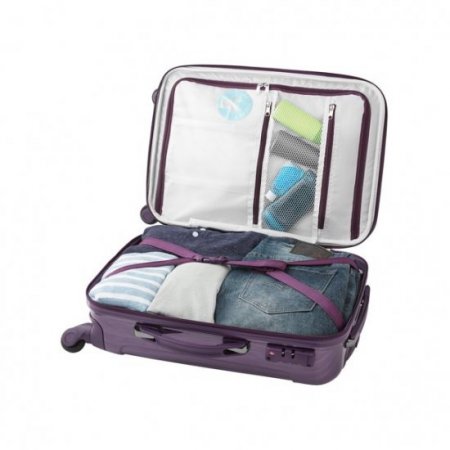 Protege 28" Briarleigh Rolling Upright Checked Luggage Purple