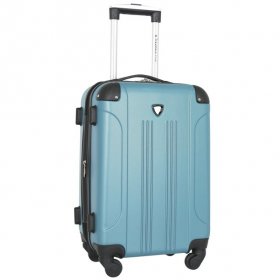 Travelers Club Chicago 20" Hardside Expandable Rolling Carry-on Luggage, Teal