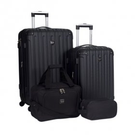 Midtown 4pc Expandable Hardside Luggage Value Set, Black