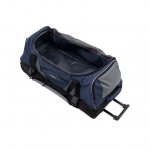 Travelers Club 30" Drop-Bottom Rolling Duffel with Telescopic Handle, Blue/Gray