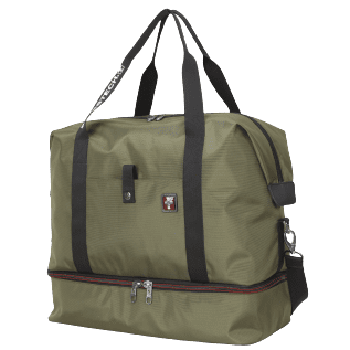 Swiss Tech Drop Bottom Travel Weekender DuffelOlive/Black